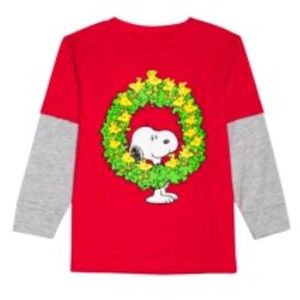 NEW! Christmas Snoopy Woodstock Long sleeve Top